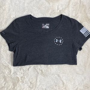 Under armor distressed freedom graphic Tee